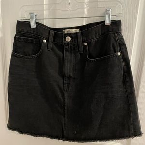 MADEWELL BLACK DENIM MINI SKIRT SIZE 28